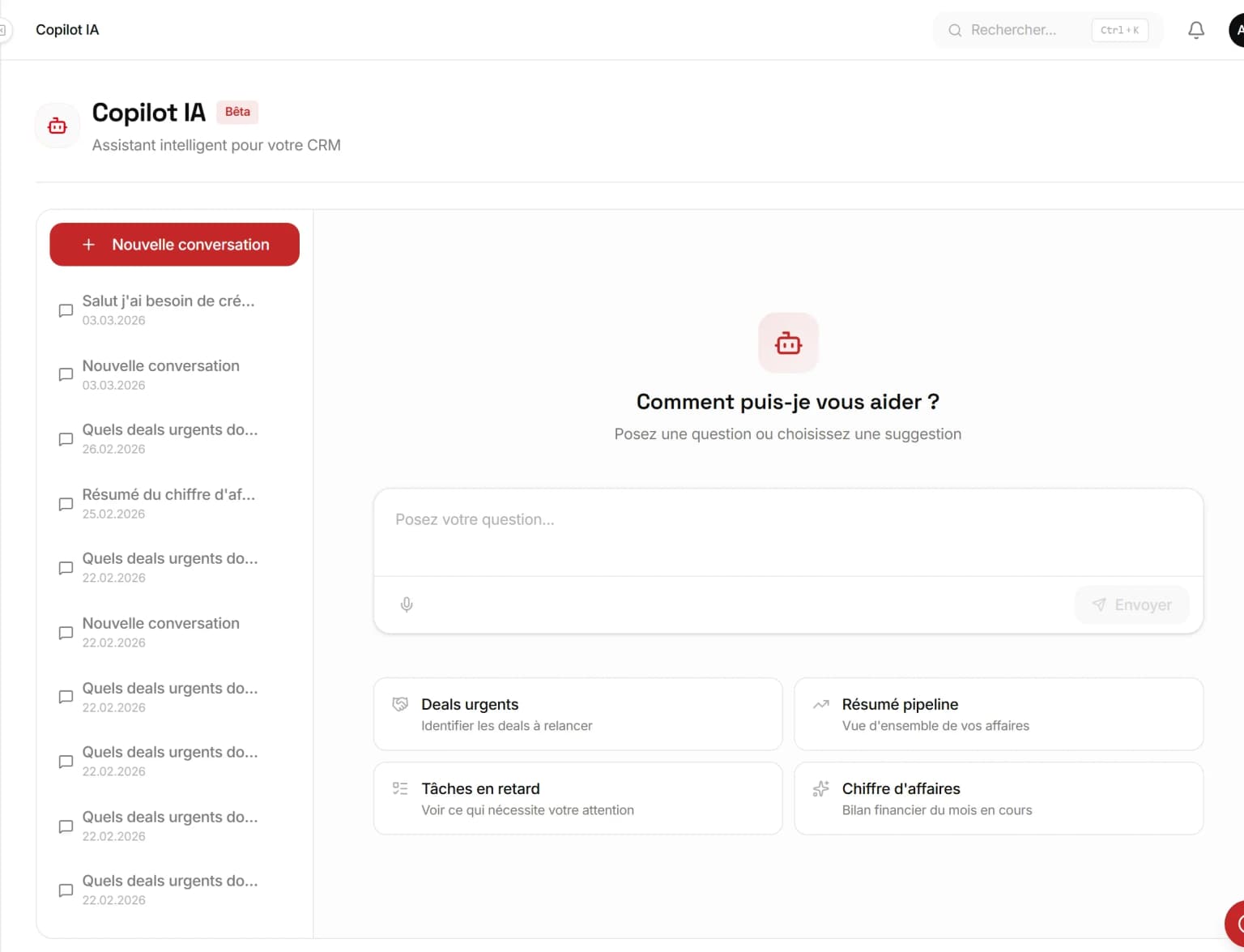 Assistant IA Copilot — capture d'écran